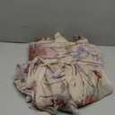 OWENIE Crushed Sheer Curtains 84 Inch Length 2 Panels Set, Sheer Floral Curtains Printed Drapes on Sheers for Living Room, Rod Pocket Light Filtering Window Sheers (2 Panels, 42" x 84") (Multi Color)