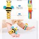 Infinno Baby Wrist Rattle Socks and Foot Finder Set, Perfect Baby Toys for 0-12 Months Newborn Boys and Girls As Shower Gifts, Garden Bug Series