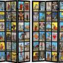 6 ft. Tall Double Sided Rider-Waite Tarot Canvas Room Divider (6 Foot - 3 Panel)