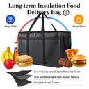 Bodaon 10-Pack Insulated Food Delivery Bag, XXXL Catering/Pizza Cooler Bags, Rideshare Delivery Bag, Thermal Cold/Hot Styrofoam Carrier for Travel/Shopping/Car, Warmer/Frozen