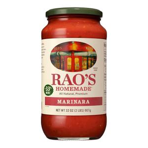 2 x Rao's Homemade Marinara, 32 oz, Tomato Sauce, All Purpose, Keto Friendly Pasta Sauce, Premium Quality, Tomatoes from Italy and Olive Oil (32 Ounce (Pack of 1))