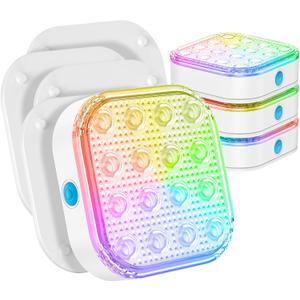 Submersible LED Pool Lights, 16 Color Changing, Rechargeable, Magnetic Floating, Waterproof, for Pool, Vase, Decor 4 Pack