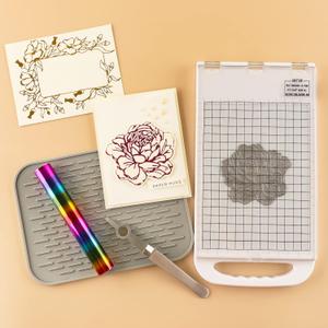 BAOFALI Foilpress Heat Press Crafting Foiling Machine for US Version 110V Card Making Crafting Scrapbooking Kits Foiling Platform System Paper Leather Embossing Vinyl Film Transfer Foil Press Machine