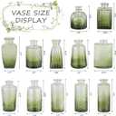 RUCKAE 12 Pack Glass Bud Vases Mini Flower Vase Small Vintage Vases for Centerpiece Table Wedding Decorations Home Decor Party (Gradient Green)
