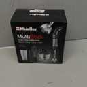 Mueller Multistick 5-in-1 Immersion Blender Handheld, 12 Speed Hand Mixer - Turbo Boost, Heaviest Duty Copper Motor, Titanium Blades Hand Blender, Milk Frother Wand, Whisk, Beaker, Chopper, Grey (Gray)