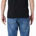 PATPAT Matching Family Outfits Mom and Me Matching Outfits Short Sleeve Round Neck Midi Shirt Dress (Black, M)