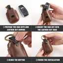 Fits for Subaru Key fob Cover (4 Button Brown)