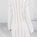 PRETTYGARDEN Women's Swimsuit Cover Up 2025 Summer Bathing Suit Swimwear Crochet Knit Dress Fashion Beach Vacation Clothes (White,Small) (White, S)