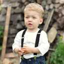trilece Child Kids Boys Girls Toddlers Infant Baby Suspenders Adjustable Y Back Suspenders (5 Months to 6 Years, Black)
