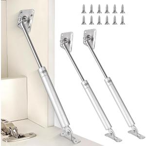 Heavy Duty Gas Struts, 150N/33LBS Drop Down Metal Soft Open Hinges Pneumatic Lift Spring Downturn Door Buffer for Downward Flap Lid Slowly Down, Drop-Front Desk, Cabinet Desk or Loft Hatch
