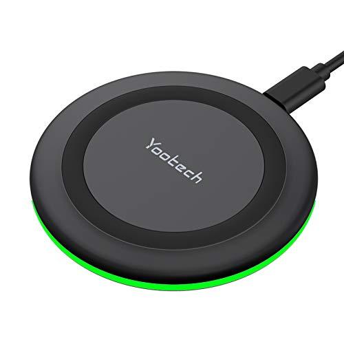 Yootech Wireless Charger,10W Max Wireless Charging Pad Compatible with iPhone 17/17 Pro/17 Pro Max/Air/16/15/14/13/SE 2022/12/11,Samsung Galaxy S25/S24/S23,for AirPods Pro 3(No AC Adapter)