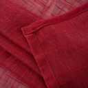 YoungsTex Red Linen Semi Sheer Curtains 80 Inch Length - Light Filtering Drapes with Back Tab Rod Pocket Lightweight for Living Room Window, 2 Panels, 52 X 80 Inch