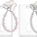 2 Pcs Photocard Holder with Acrylic Butterfly Keychain, Cute Clear Photo Card Holder for Album Cards Credit Cards ID Badges Bus Card