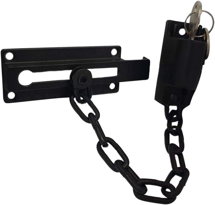 QCAA Keyed Chain Door Lock, Die Cast Construction, Oil Rubbed Bronze-Coated, 1 Pack, Made in Taiwan
