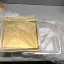 Baderke 4 Set Chilled Serving Tray for Christmas Parties Ice Chilled Party Platter Charcuterie Serving Board Cold Dish Dip with Forks Tongs for Fruit Seafood Vegetable Appetizer (11.81",Gold)