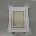 Americanflat 5x7 Shadow Box Frame with Shatter-Resistant Glass - Use as 4x6 Frame with Mat or 5x7 Without Mat - Silhouette Collection - White with Soft Felt Back