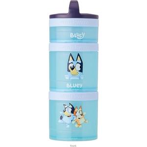 Whiskware Bluey Stackable Snack Containers for Babies, Toddlers, and Kids, 3 Stackable Snack Cups for School and Travel, Cupholder Friendly, Bluey and Bingo! Let’s Do This!