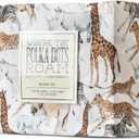 Where The Polka Dots Roam Safari Animals Queen Bedsheet Set for Kids - Jungle Adventure Bedding for Explorers, Includes Fitted Sheet, Flat Sheet and Pillowcases - Wildlife Wonders Decor for Boys Room