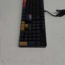 surmen Full Size Creamy Keyboard with Number Pad, 104 Keys RGB Wired Mechanical Gaming Keyboard Backlit with PBT Keycaps Linear Red Switch for Laptop Desktop PC Gamers（104 Blue Samurai B）