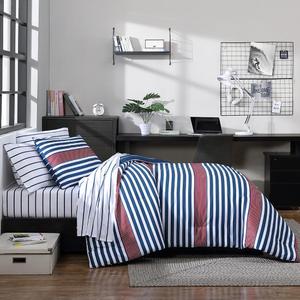 Nautica - Twin/Twin XL Comforter Set, Ultra-Soft Striped Bed Set with Matching Sham, Medium Weight Cozy Bedding, Americana Decor (Kennedy Navy)