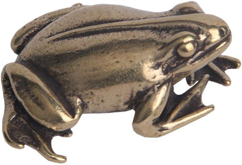 BESPORTBLE Brass Collection Frog Small Statue Animal Figurines Miniature Lucky Frog Animal Statues Decoration