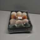 Christmas Tree Ornaments Set Velvet Balls, 12pcs Shatterproof Christmas Bulbs Ornaments for Xmas Tree Decorative Hanging, Vintage Flocked Decoration, 78mm, 3.15 in, Multicolor Green Brown Neutral