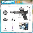 Automatic Electric Squirt Water Gun for Adults Kids, Black, LED Lights
LED Light and Water Spray Sound, Toys for boys Leak-Proof Rechargeable,Summer Water Fight Outdoor Toy for Pool, Beach