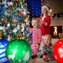 3 Pcs 24 Inch Giant Inflatable Christmas Balls,Large Outdoor Inflatable Christmas Balls for Yards, Lawns, Porches, Gardens, Front Doors or Windows Christmas Decorated