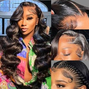 LUCKOKOS 28 Inch 13x6 Body Wave Lace Front Wigs Human Hair 200 Density HD Transparent Lace Front Wigs for Black Women Glueless Frontal Wigs Human Hair Pre Plucked