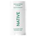 Native Aluminum Free Deodorant, Eucalyptus & Mint, 72 Hour Odor Control, for Women & Men, Contains Naturally Derived Ingredients, 2.65 oz