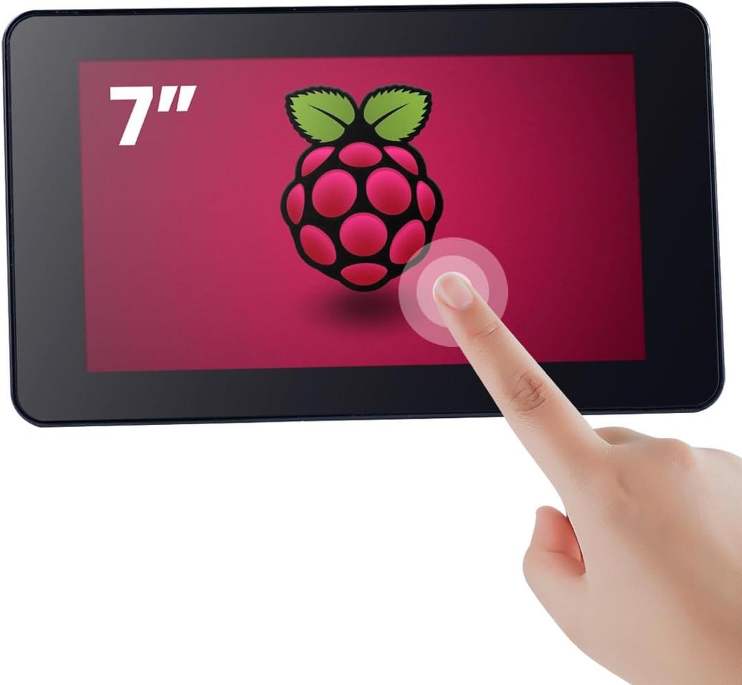 Hosyond 7 Inch Touchscreen IPS DSI Display Compatible with Raspberry Pi 5, 800x480 Capacitive Screen MIPI DSI Driver-Free Interface