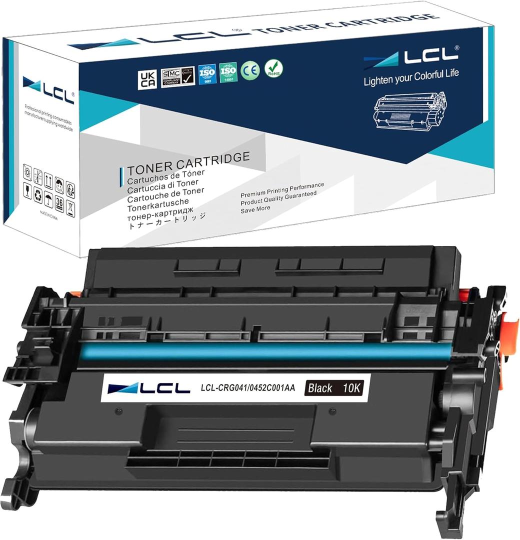LCL Compatible Toner Cartridge Replacement for Canon 041 CRG041 CRG-041 0452C001AA for Canon LBP312i MF521DW LBP312X LBP312dn MF525dw (1-Pack Black)