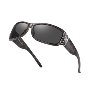 HAOLOTA Polarized Fit Over Glasses Sunglasses for Women Men Trendy Square Wrap Around Shades UV Protection