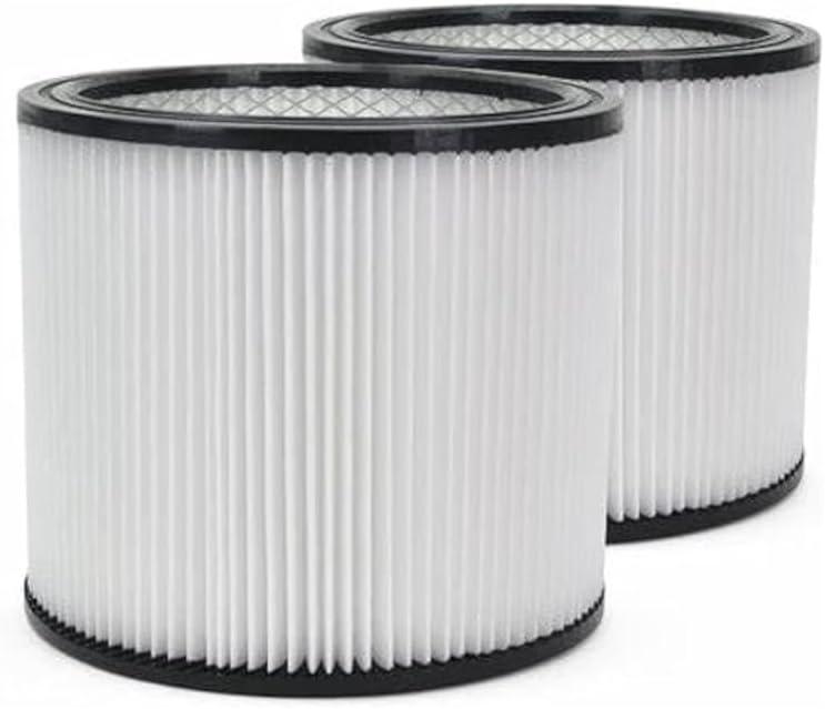 2 PACK Replacement Filters Compatible with Shop Vac 90304 90333 90350, Reusable and Washable Cartridge Filters for 5 Gallon 12 Gal and Above Wet/Dry Vacuums