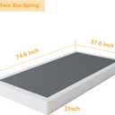 SHLAND Box Spring Twin - 3 Inch Heavy Duty Low Profile Metal Box Springs for Twin Bed, Mattress Foundation, Easy Assembly,Easy Clean Cover