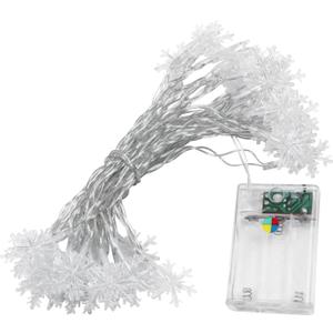 Christmas Colorful Snowflake String Lights LEDs Decorative Lamps for Warm Atmosphere for Trees Walls and Indoors Create Festive Holiday Ambiance