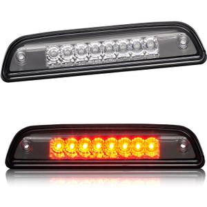Third 3rd Brake Light LED for 1995-2015 Toyota Tacoma, High Mount Rear Brake Lights Assembly for 95-15 Tacoma, Waterproof Center Cab Lamp Stop Light (Smoked Lens)