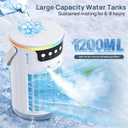Portable Air Conditioners, AC Fan Mini Evaporative Air Cooler 1200ML with Ice Cooling Mist Personal Air Conditioner Quiet for Bedroom, Home Office Desk and Car Camping