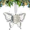 Christmas Ornaments Butterfly Pendant, Butterfly Christmas Ornaments for Christmas Tree,in Memory of Loved One Gifts,Memorial Ornaments for Loss of Loved One,Christmas Tree Decorations,B-Grandma