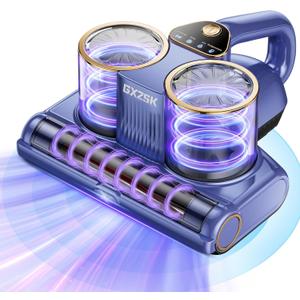 Mattress Vacuum Cleaner, 16kPa Bed Vacuum Cleaner with 253.7nm UV-C Light, Ultrasonic & 140 Heating, Dual Cup & Widen Suction Port Handheld Vacuums for Bed, Sofa, Couch, Crib (500W, Corded)