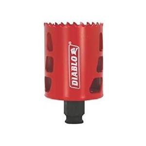 Diablo Bi-Metal Hole Saw with Variable Tooth Design for Faster Cuts - Fits with Snap-Lock Plus Mandrel System - 2-1/16" Diameter - DHS2063