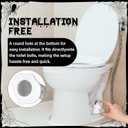 2 Pack Toilet Bolt Caps Decorative Toilet Bolt Screw Covers Ceramic Cute Bathroom Decor Fun Themed Gadgets Bathroom Replacement Parts (White)