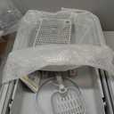 Stainless Steel Cat Litter Box with Lid, Extra Large Enclosed Metal Litter Pan with High Sides, Full Flip Cover Litter Box for Large Cat, Include Scoop & Step, Leak Proof Easy Clean Odor Control, Grey