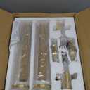 19.5" Knurled Gold Hardwired Wall Sconces Set of 2, Bathroom Vanity Light Fixtures with Clear Glass Tube, Modern Lamp Lighting for Bedroom, Living Room, Hallway, Staircase, Mirror, Kitchen
