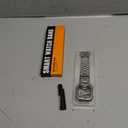 Compatible with Apple Watch Band and Case, Stainless Steel Metal Chain with TPU Cover, Smart-Watch Link Bracelet Strap, Wrist-Band for i-Watch Series 10 11, 46mm, Silver