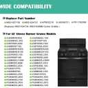 WB31X27150 Cast Iron Burner Grate Replacement for GE Stove Parts JGBS66REKSS JGB700SEJ4SS JGSS66SEL1SS JGSS66SEL3SS, WB31X24737 Center Burner Grate Surface Cooktop for General Electric Gas Range Parts, 1Pcs WB31X27150
