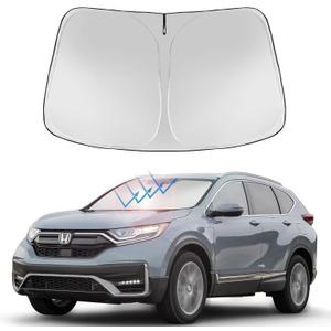 Proadsy 2025 Upgrade Windshield Sun Shade Custom Fit 2017-2022 Honda CRV Sunshade 4-Layer Foldable Front Sunshade Protector Sun Visor Blocks UV Rays Keep Car Cooler Accessories