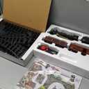 Train Set with Remote Control,Electric Train Track Around Christmas Tree W/Cargo Vehicle,Light & Sounds,Alloy Steam Locomotive Engine Train Toy Gift for Boys Girls 4 5 6 7 8 9 10