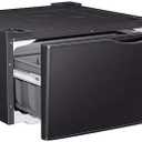 SAMSUNG 27-Inch Washer Dryer Pedestal Stand w/ Pull Out Laundry Storage Drawer, Stainless Steel, WE402NV/A3, Brushed Black