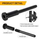 50 Pack 1/8" Black T316 Stainless Steel Invisible Cable Railing KitSwage Stud End for Deck, Stair, Wood & Metal Posts Black Cable Railing Hardware